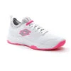 Lotto Mirage 500 All Court (Women's) - All White/Silver Metal/Vivid Fuchsia -Nike Store 216635 8SZ 1