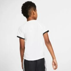 Nike Court Dri-Fit Tennis T-Shirt (Boy's) - White/Black (Available Size: XS,S) -Nike Store CD6131 101 PHSBM001 JPG HEI 875 WID 875