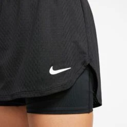 Nike Court Flex Tennis Shorts (Women's) - Black/White -Nike Store CI9378 010 PHSYM002