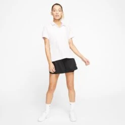 Nike Court Flex Tennis Shorts (Women's) - Black/White -Nike Store CI9378 010 PHSYM003