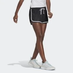 Adidas Club Tennis Shorts (Women's) - Black/White (Available Size: L,XL) -Nike Store Club Tennis Shorts Black GL5461 25 model
