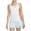 Nike Court Dri-Fit Slam Tank (Women's) - White/Team Orange/Glacier Blue/Black -Nike Store DR6795 100a