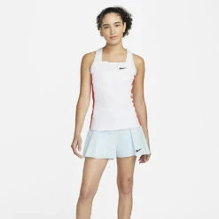 Nike Court Dri-Fit Slam Tank (Women's) - White/Team Orange/Glacier Blue/Black 9 Nike Court Dri-Fit Slam Tank (Women's) - White/Team Orange/Glacier Blue/Black -Nike Store DR6795 100d