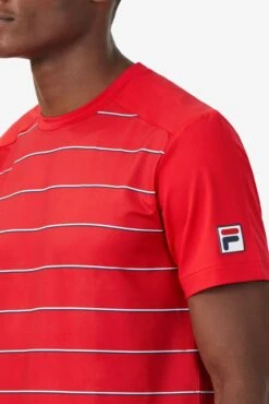 Fila Heritage Tennis Striped Crew (Men's) - Red (Available: Size S) -Nike Store FILA COM XLarge TM036841 622 04 e