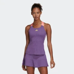 Adidas Gameset Heat.RDY Y-Tank (Women's) - Tech Purple/Shock Yellow (Available Size: XL) -Nike Store Gameset HEAT.RDY Y Tank Top Purple FK0760 21 model 2
