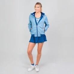 Bidi Badu Gene Jeans Tech Jacket (Women's) - Jeans/Dark Blue -Nike Store GeneTechJacket 3