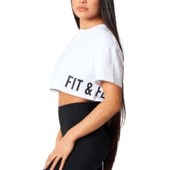 Kinsey Fit Fit & Fearless Crop Tee (Women's) - White