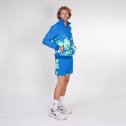 Bidi Badu Lynel Tech Jacket (Men's) - Blue/Neon Green -Nike Store Lynel Jacket 3