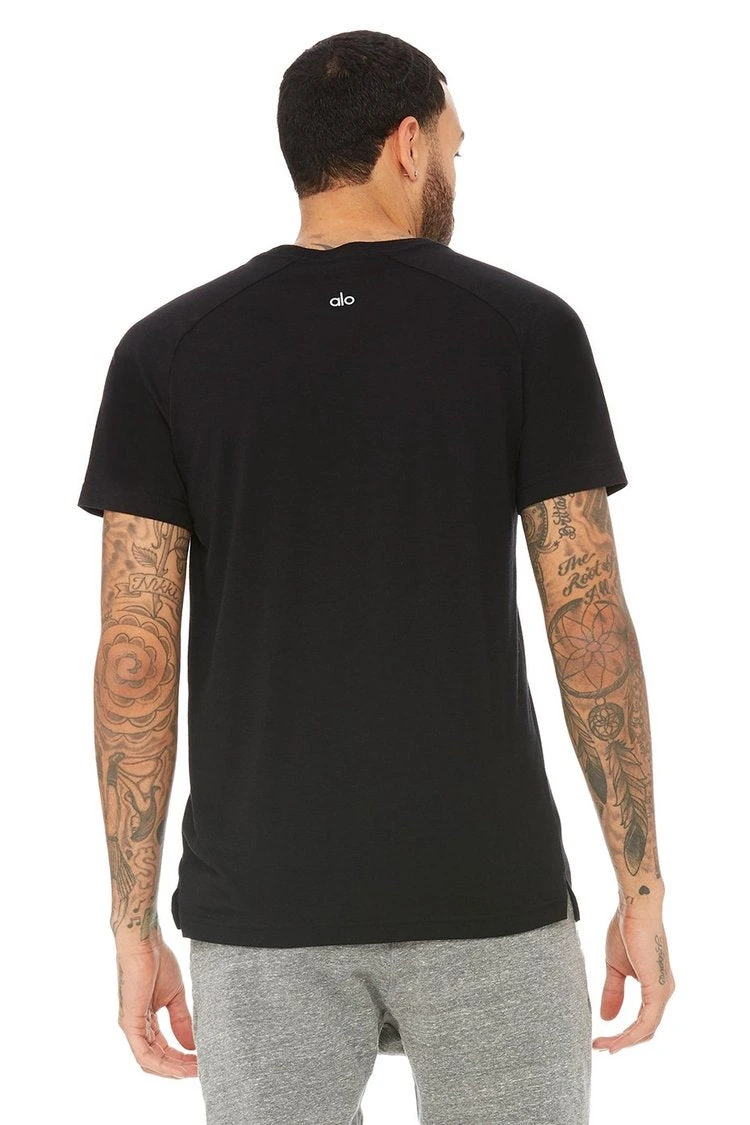 Alo Triumph Crew Neck Tee (Men's) - Black 6 Alo Triumph Crew Neck Tee (Men's) - Black - Image 4