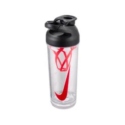 Nike Hypercharge Shaker Bottle 24oz - Clear/Black/Bright Crimson