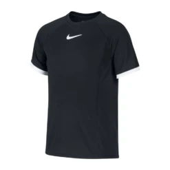 Nike Court Dri-Fit Tennis T-Shirt (Boy's) - Black/White