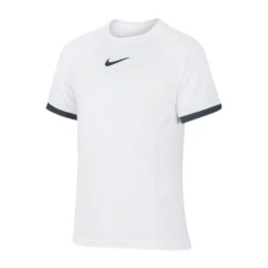 Nike Court Dri-Fit Tennis T-Shirt (Boy's) - White/Black (Available Size: XS,S)