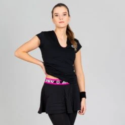 Bidi Badu Bella 2.0 Tech V-Neck Tee (Women's) - Black -Nike Store W354009193 BK BellaV Neck 3