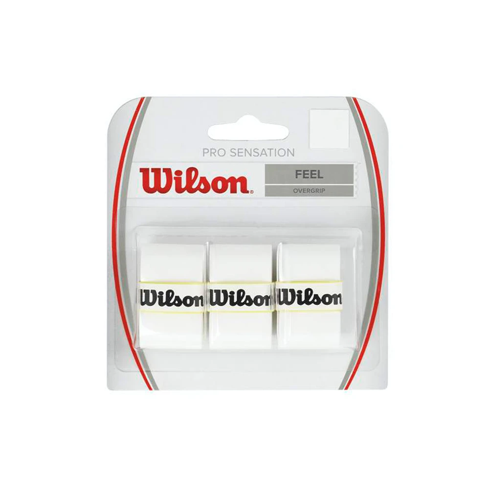 Wilson Pro Sensation Overgrip 3-Pack - White 3 Wilson Pro Sensation Overgrip 3-Pack - White