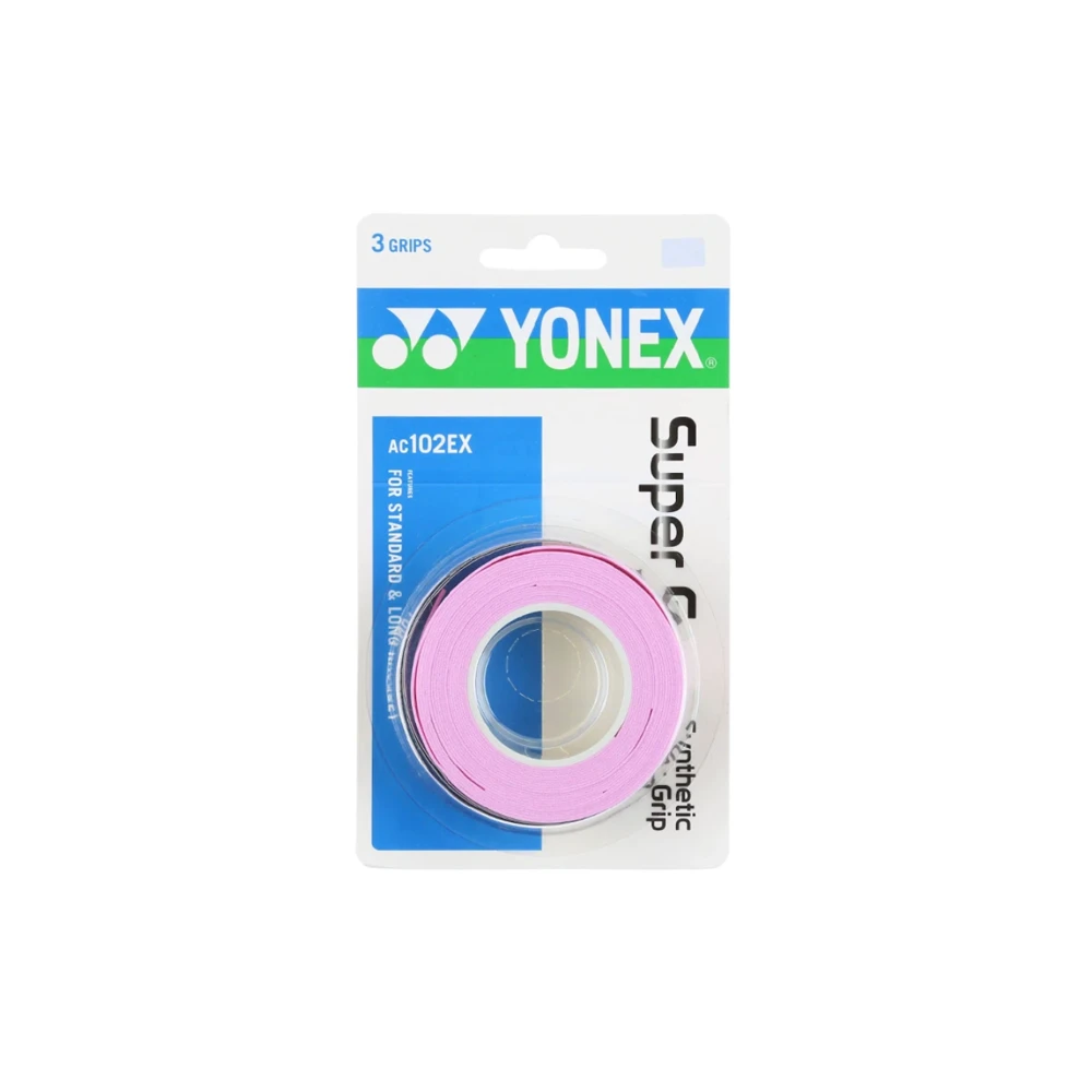 Yonex Super Grap Overgrips (3-Pack) - Pink 3 Yonex Super Grap Overgrips (3-Pack) - Pink