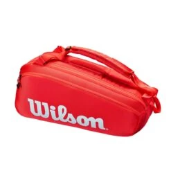 Wilson Super Tour 6 Pack Tennis Bag - Red -Nike Store f89078a379cca28e6554deb2a30ea1ba92e890c3 WR8010701 0 SUPER TOUR 6PK RD new