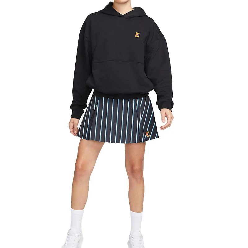 Nike Court Fleece Heritage Hoodie (Women's) - Black 6 Nike Court Fleece Heritage Hoodie (Women's) - Black - Image 4