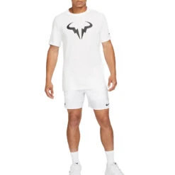 Nike Court Dri-Fit Tee Rafa SSNL (Men's) - White/Black -Nike Store nikecourt dri fit rafa mens tennis t shirt jg2hgC 1