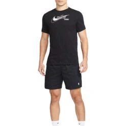 Nike Swoosh Tennis Tee (Men's) - Black -Nike Store nikecourt dri fit swoosh tennis t shirt 13DMRt 5