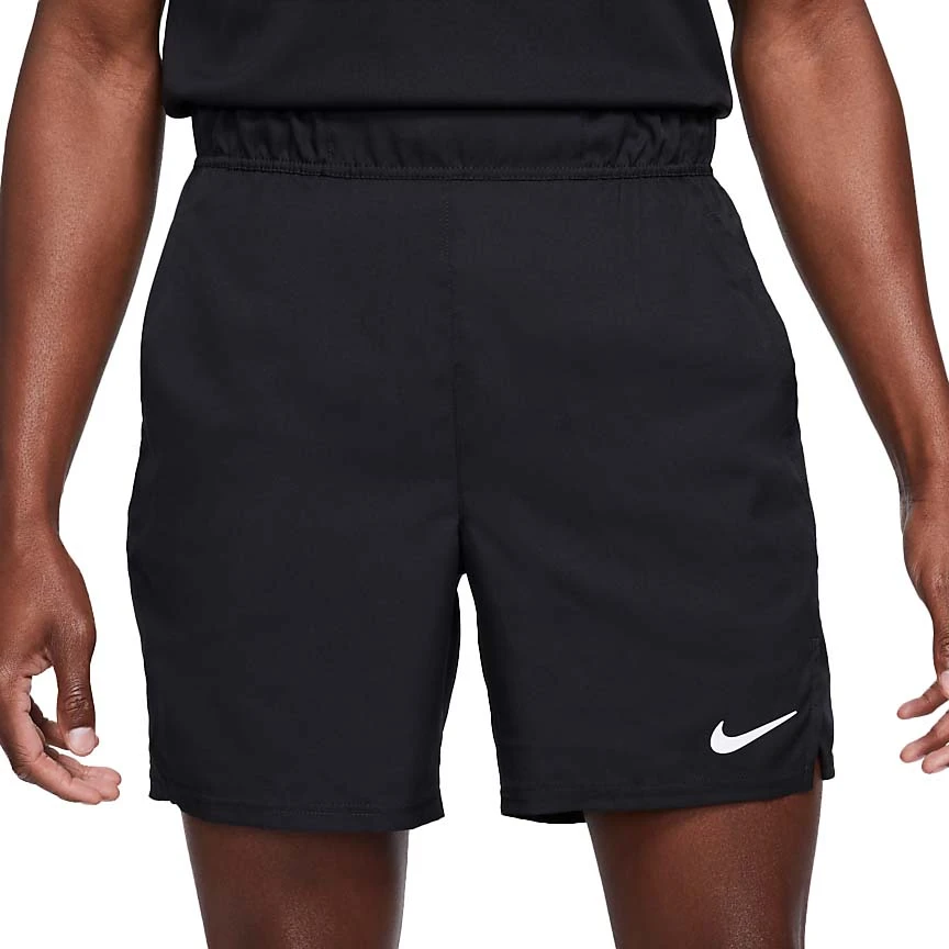 Nike Court Dri-Fit Victory Short 7" (Men's) - Black/White 4 Nike Court Dri-Fit Victory Short 7" (Men's) - Black/White - Image 2