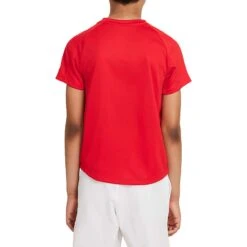 NikeCourt Dri-FIT Victory Top (Boy's) - University Red/University Red/White -Nike Store nikecourt dri fit victory older short sleeve tennis top 2M80Js