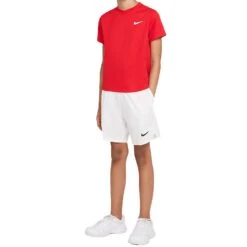 NikeCourt Dri-FIT Victory Top (Boy's) - University Red/University Red/White -Nike Store nikecourt dri fit victory older short sleeve tennis top 2M80Js 1