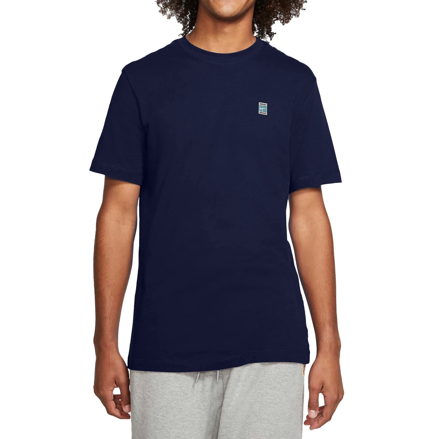 Nike Court Emb Tee (Men's) - Obsidian/Washed Teal 3 Nike Court Emb Tee (Men's) - Obsidian/Washed Teal