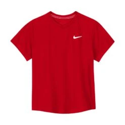 NikeCourt Dri-FIT Victory Top (Boy's) - University Red/University Red/White