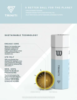 Wilson Triniti - Individual Sleeve (3 Balls) -Nike Store wilson triniti tennis ball info 0856a398 1e48 4af8 85b1 504326b053c9